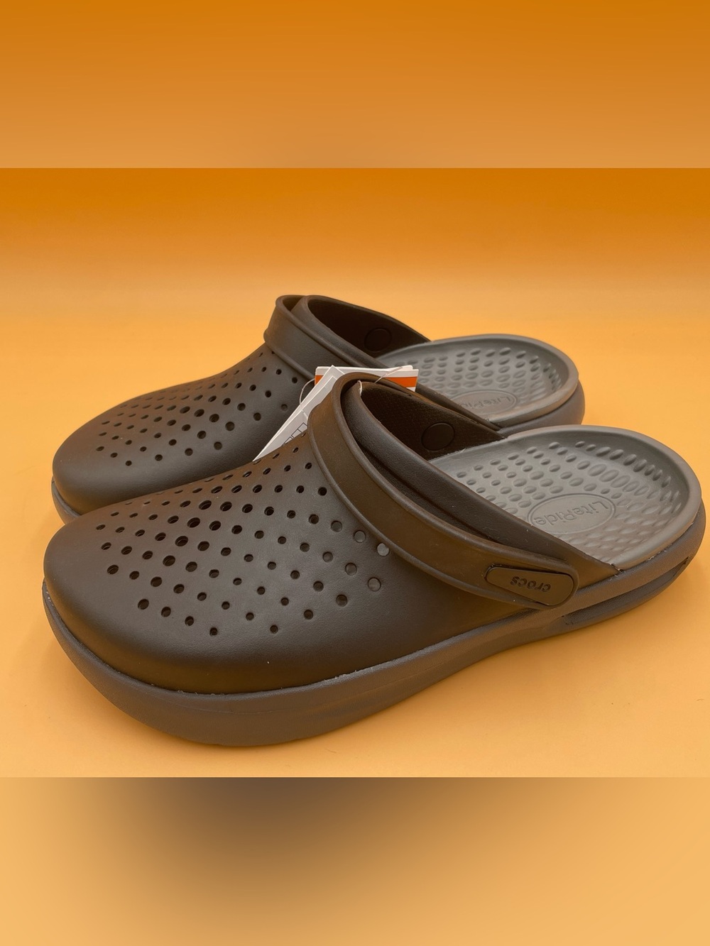 Size 8 Men / 10 Women Crocs Inmotion Literate  Clog Sandals Slip-On Black